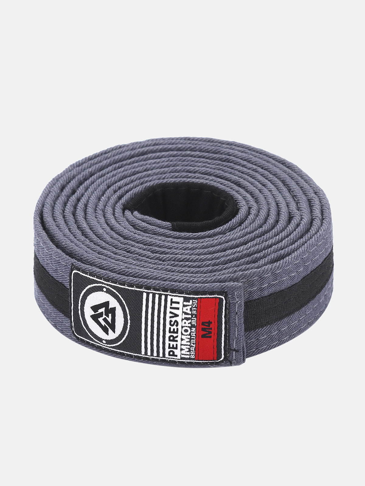 Kids BJJ Gi Belt Grey Black Stripe